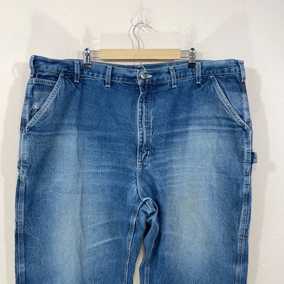 Carhartt Mens 46 X 30 Carpenter Jeans B13‎ DST Blue Loose Original Fit - Picture 3 of 6